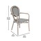Flash Furniture Marseille Thonet French Bistro Stacking Chair w/Arms, Black/White Textilene/Bamboo Print Alum Frame SDA-AD642002A-TXT-BLKWH-LTNAT-GG - alternate 10
